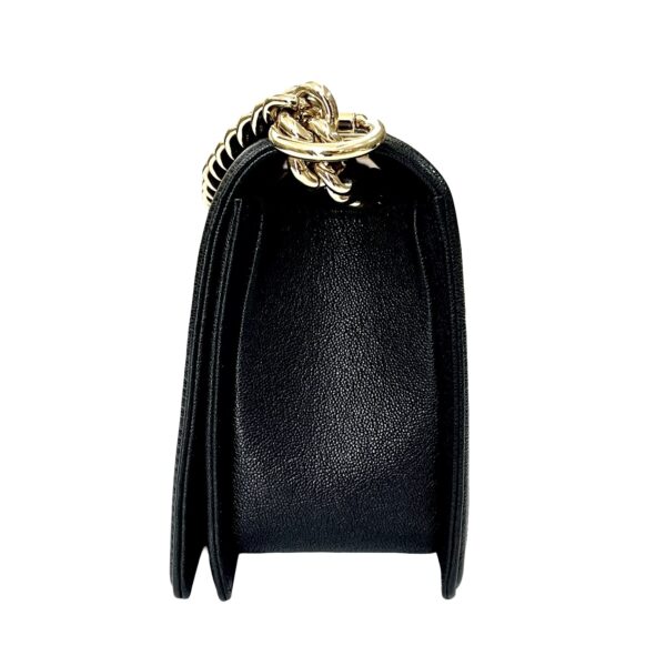 CHANEL MEDIUM CHEVRON LE BOY BLACK - Image 6