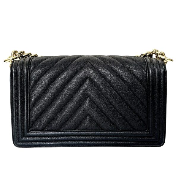 CHANEL MEDIUM CHEVRON LE BOY BLACK - Image 5