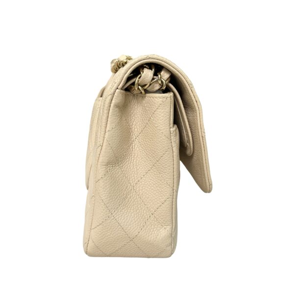 CHANEL CAVIAR MEDIUM DOUBLE FLAP BEIGE - Image 6
