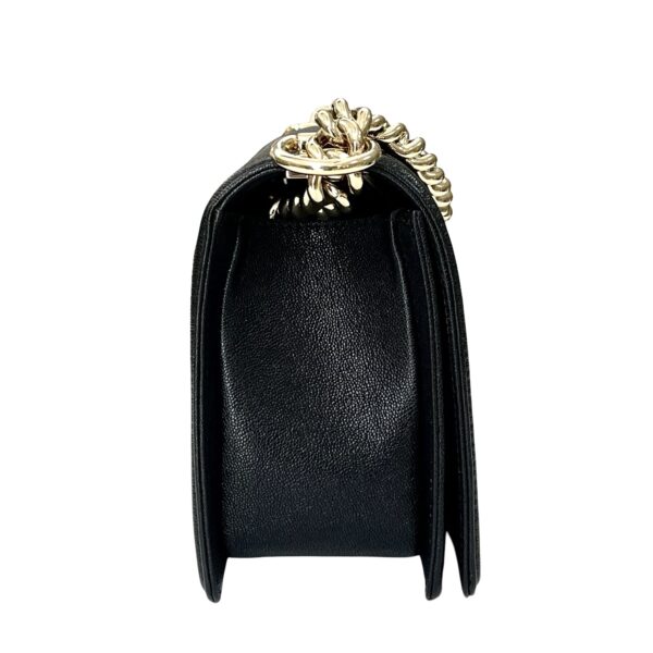 CHANEL MEDIUM CHEVRON LE BOY BLACK - Image 4