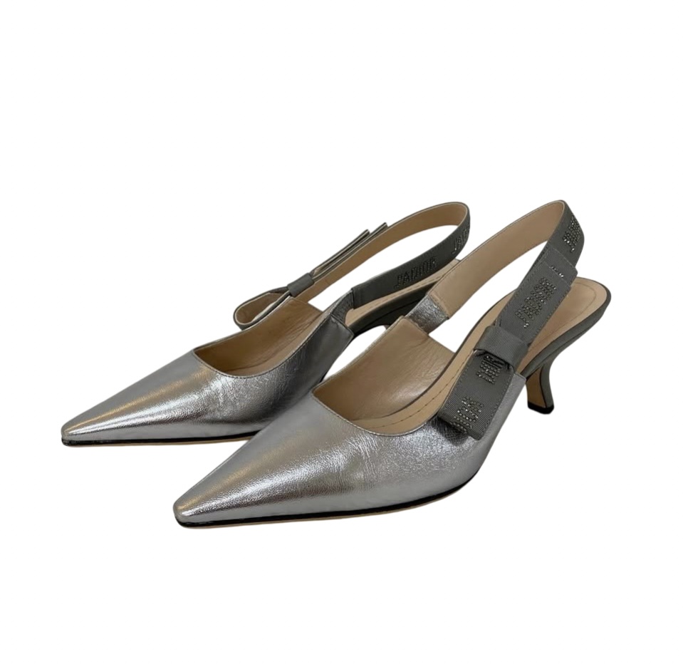 CHRISTIAN DIOR J'ADIOR SLINGBACK PUMP SILVER 38 – Curated