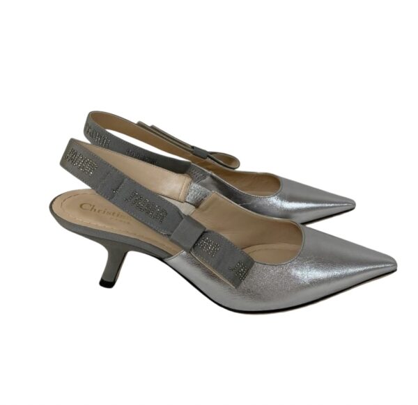 CHRISTIAN DIOR J'ADIOR SLINGBACK PUMP SILVER 38 - Image 6
