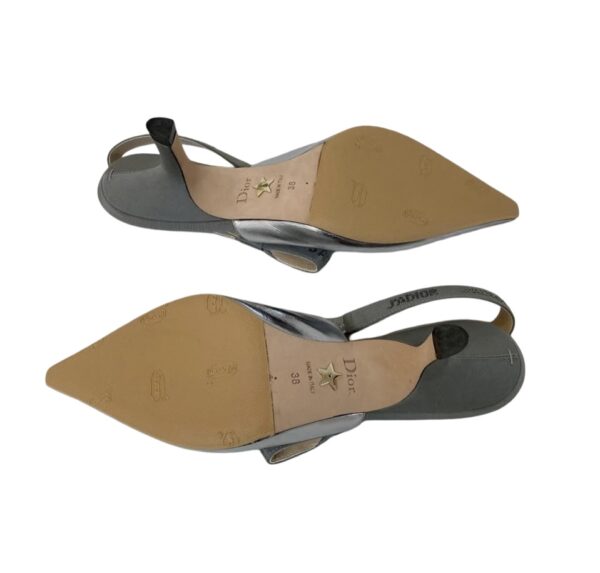 CHRISTIAN DIOR J'ADIOR SLINGBACK PUMP SILVER 38 - Image 8