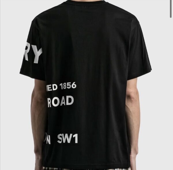BNEW BURBERRY HORSEFERRY PRINT COTTON OVERSIZED SHIRT BLACK 175CM/88A - Image 3