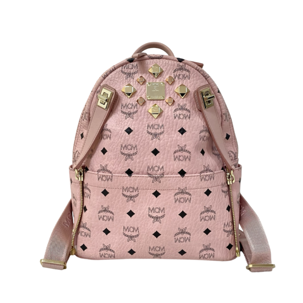 MCM STARK SIDE STUDS BACKPACK VISETOS PINK - Image 2