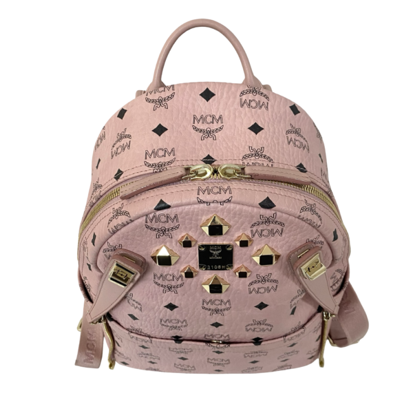 MCM STARK SIDE STUDS BACKPACK VISETOS PINK - Image 6