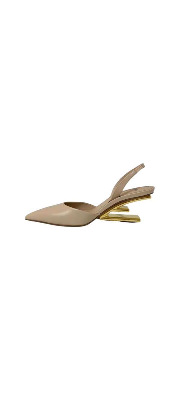 FENDI FIRST SLINGBACK VITELLO POUDRE PINK 37 - Image 4