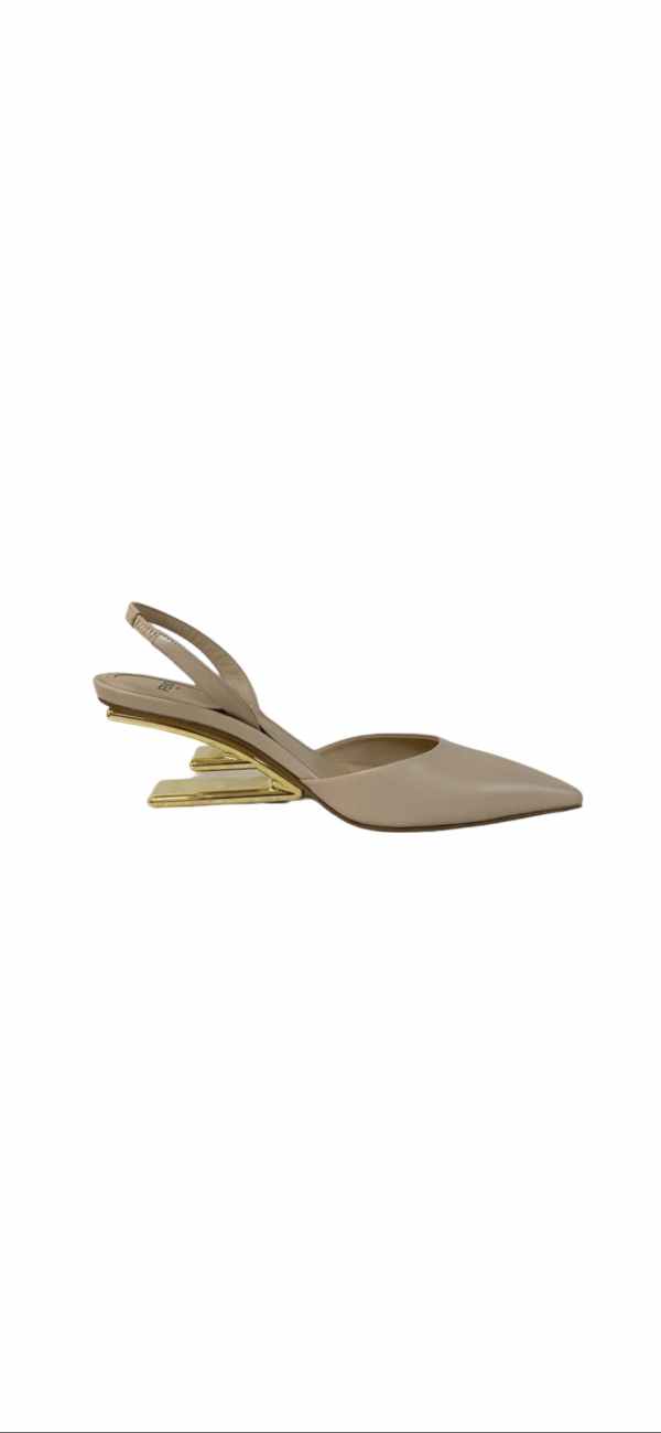 FENDI FIRST SLINGBACK VITELLO POUDRE PINK 37 - Image 7