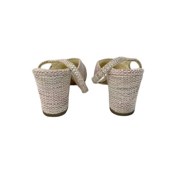 CHANEL TWEED SLINGBACK PINK 38 - Image 4