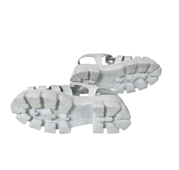 PRADA MONOLITH PLATFORM SANDALS WHITE 39 - Image 9