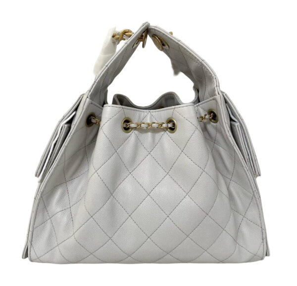 BNEW CHANEL CAVIAR SMALL C25 LIGHT GRAY - Image 4