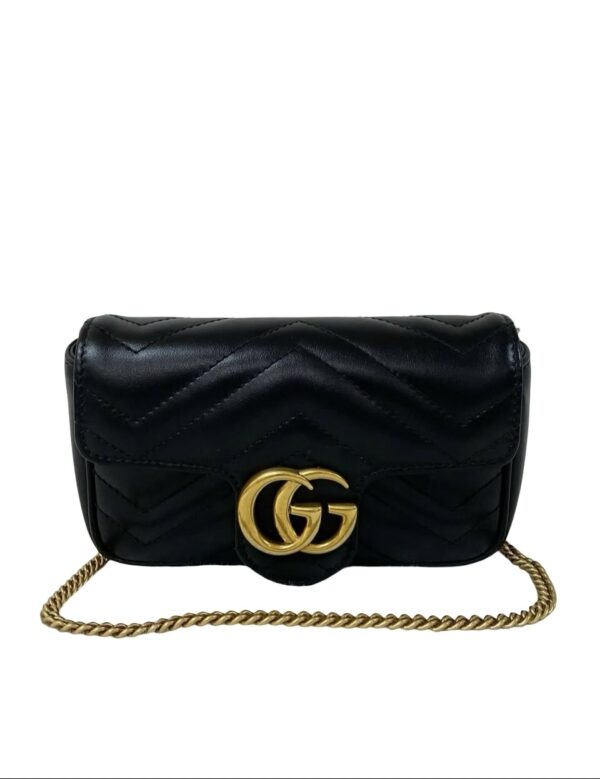 GUCCI SUPER MINI MARMONT FLAP BLACK - Image 2
