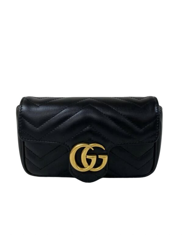 GUCCI SUPER MINI MARMONT FLAP BLACK - Image 3