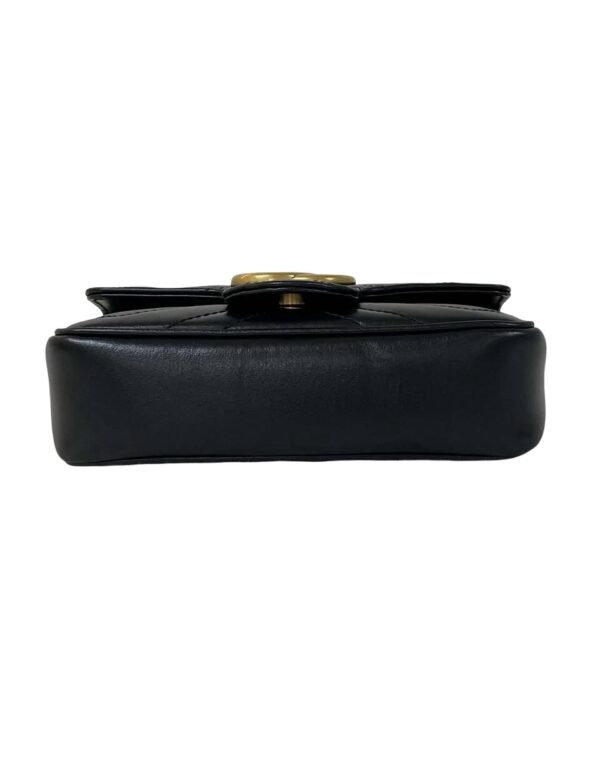 GUCCI SUPER MINI MARMONT FLAP BLACK - Image 8