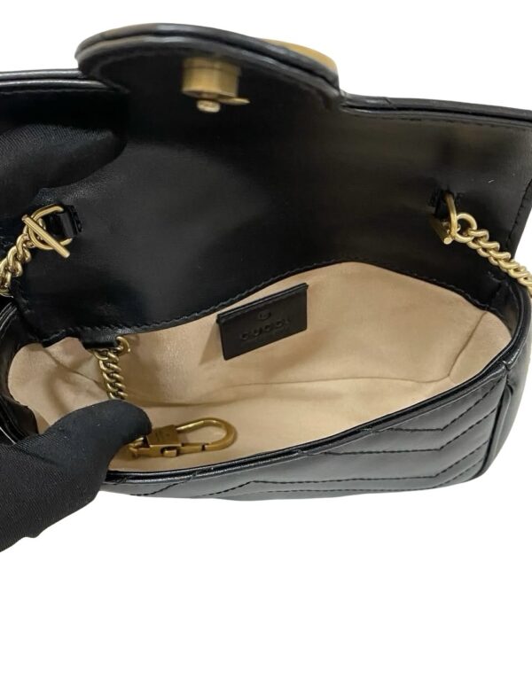 GUCCI SUPER MINI MARMONT FLAP BLACK - Image 10