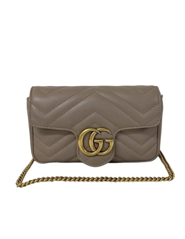 GUCCI SUPER MINI MARMONT FLAP NUDE PINK - Image 2