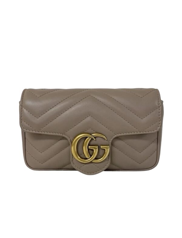 GUCCI SUPER MINI MARMONT FLAP NUDE PINK - Image 3