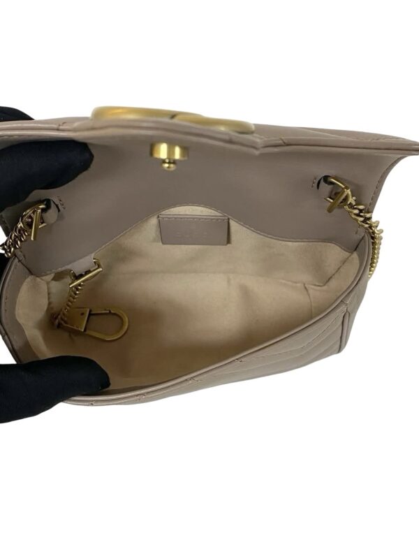 GUCCI SUPER MINI MARMONT FLAP NUDE PINK - Image 10