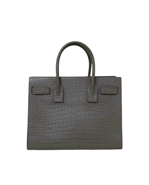 YSL CROC EMBOSSED BABY SAC DE JOUR GRAY - Image 4